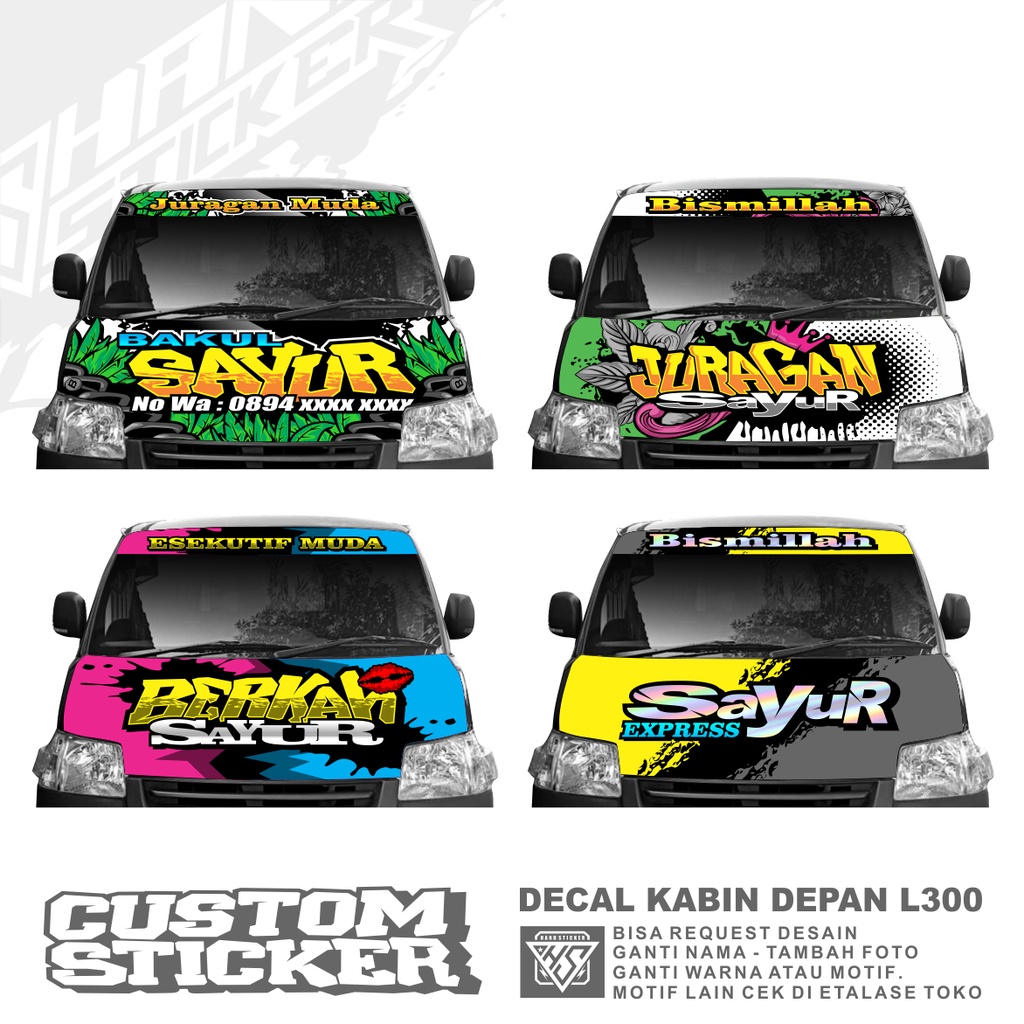 Sticker Grand Max Atau Decal Kabin Depan Grand Max Bisa Request Desain Murah Berkualitas Desain Edis