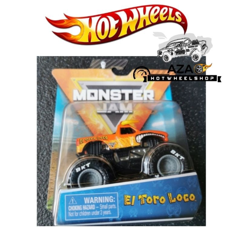 Diecast Monster Jam EL TORO LOCO ORANGE HW Hotwheels Trucks Mobil Mainan Anak