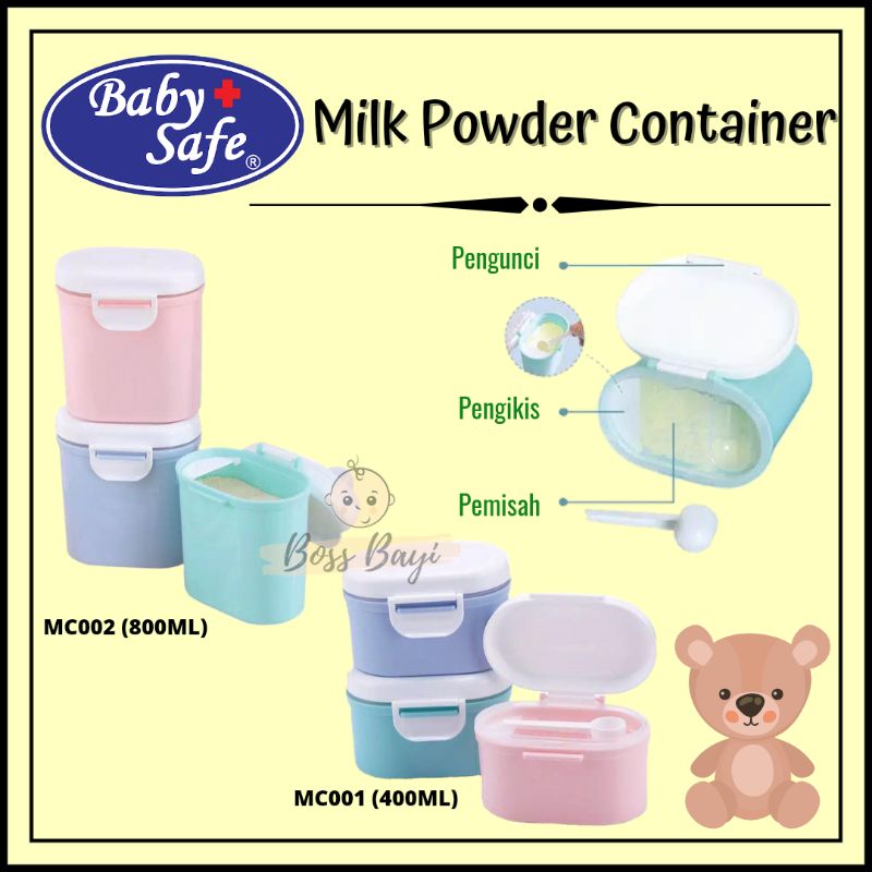 BABY SAFE Milk Powder Container MC001 MC002 Tempat Penyimpan Susu Bubuk