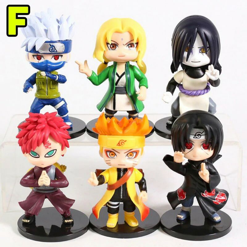 (BISA COD)Action mini figur chibi anime naruto kakashi gara shikamaru sakura