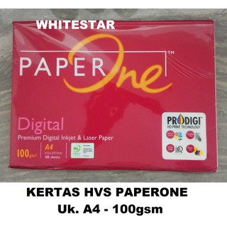 Kertas Hvs A4 Isi 100lbr 100 Gr 100 Gsm 100gsm 100gram Paper One Isi 100 Shopee Indonesia