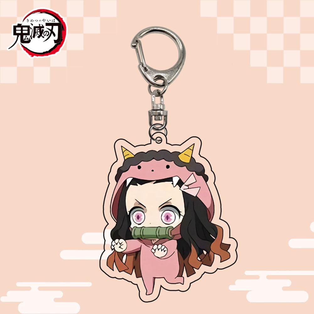 [Elegan] Hadiah Gantungan Kunci Demon Slayer Akrilik Kimetsu No Yaiba Miniatur Inosuke Scultures Key Ring