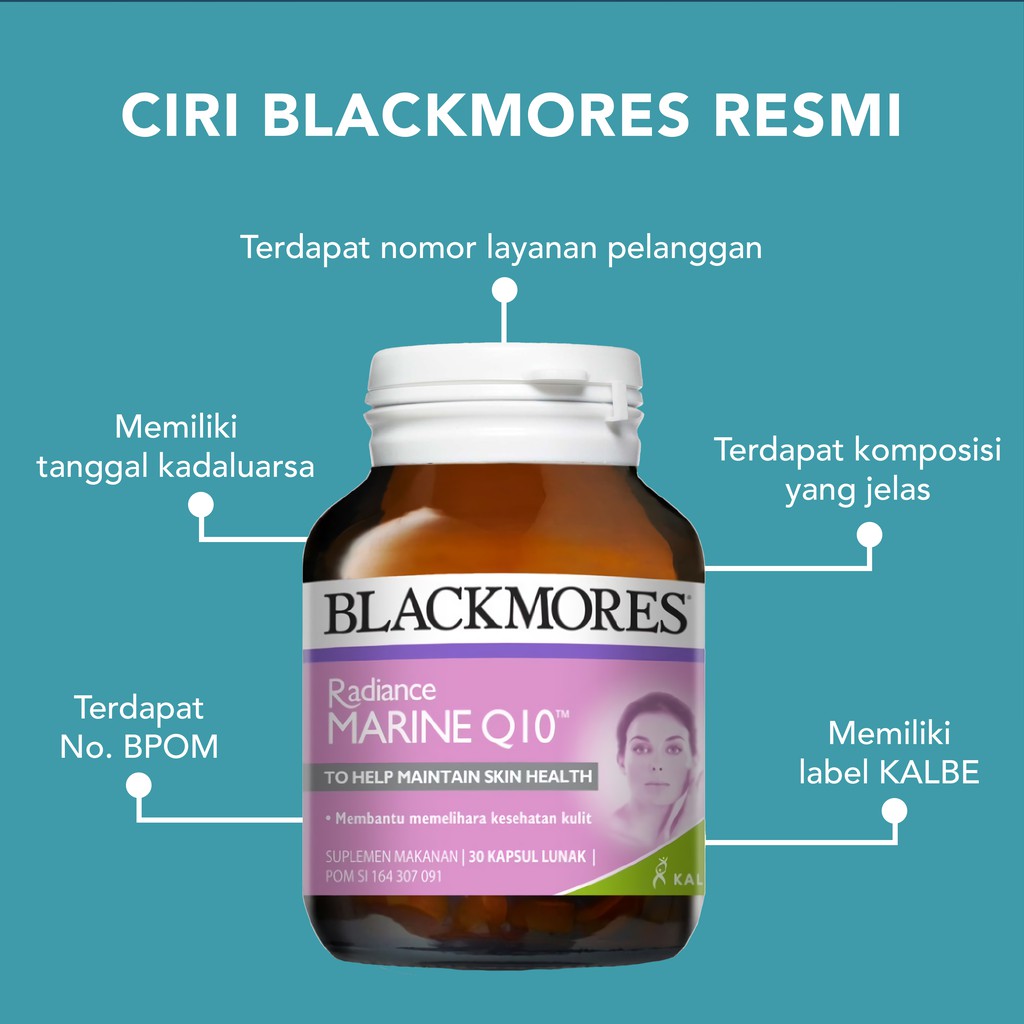 Blackmores Ultimate Radiance Skin Marine Q10 30 Kapsul Suplemen Kesehatan Kulit Kuku Rambut BPOM Kalbe