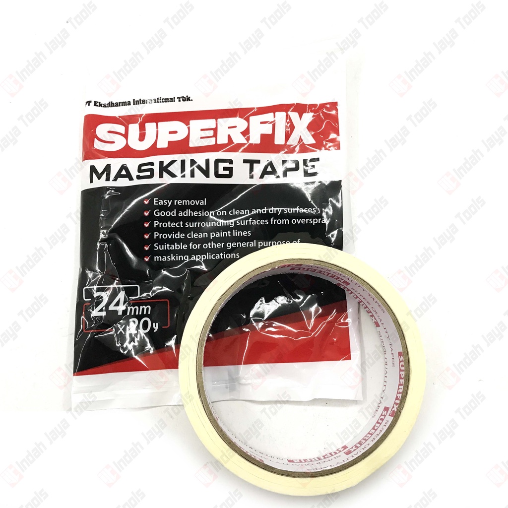 SUPERFIX Masking Tape 1 Inch 24 mm 20 Yard Lakban Kertas