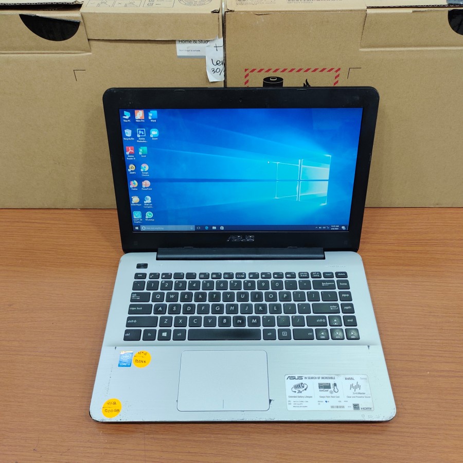 LAPTOP ASUS X455L CORE I3 RAM 4GB HDD 500GB WINDOWS 10 TERBARU