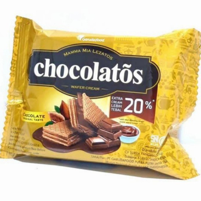 

Chocolatos Wafer Cream 52 gram 1 PACK ISI 10 BUNGKUS ECERAN 2000