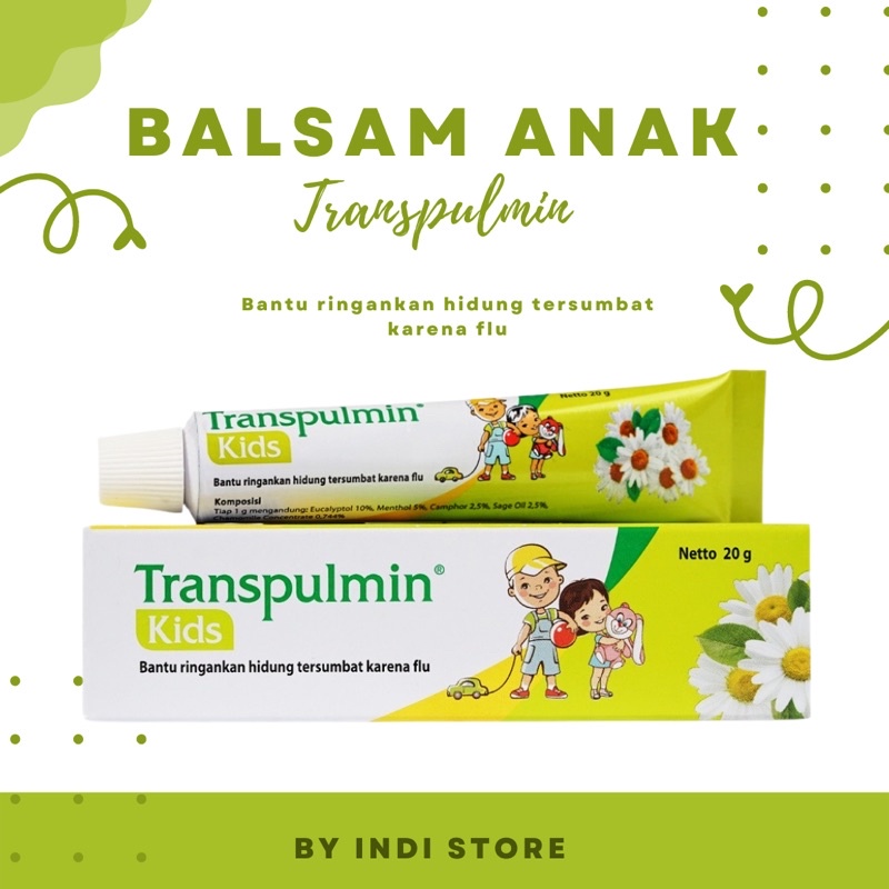 Balsam Anak Transpulmin Kids Atasi Pilek Batuk Hidung Tersumbat 20gr
