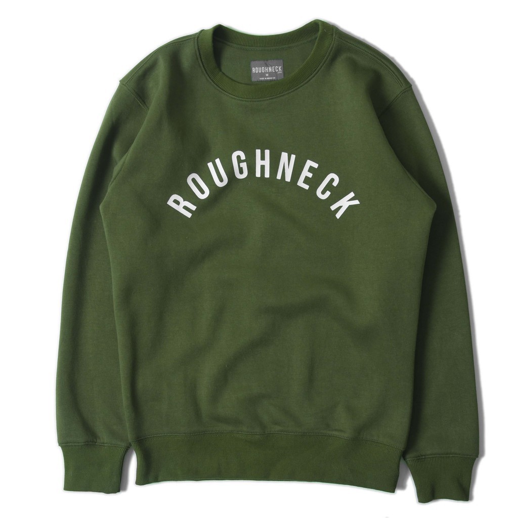 Roughneck SS015 Black Sig Colour Sweatshirt/ Sweater CN Roughneck Pria-Wanita Crewneck-sweatshirt roughneck-crewneck roughneck-Sweater roughneck/