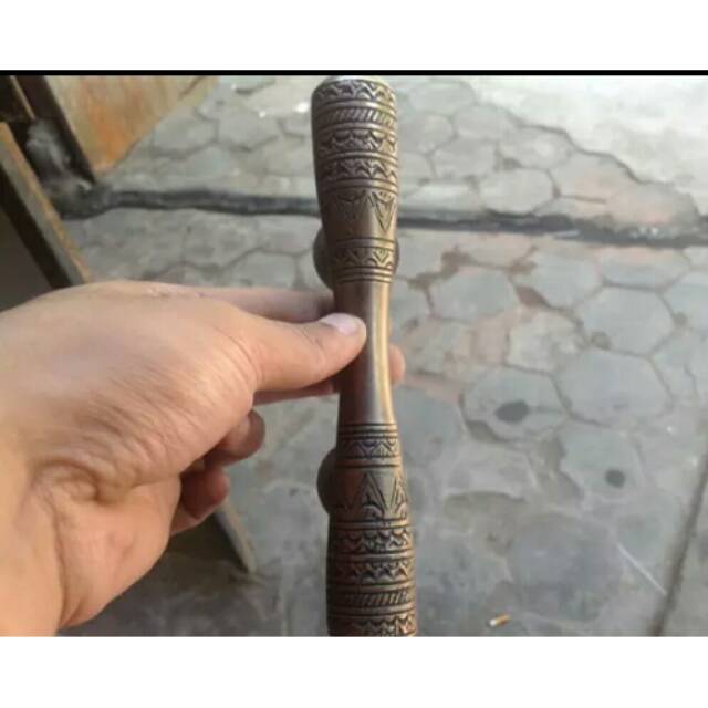 Handle Pintu Rumah  Kuningan Antik Motif Egypt Kecil