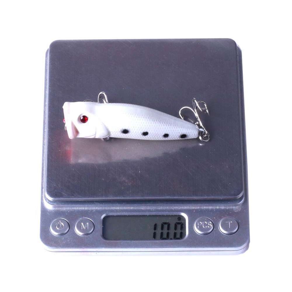 HENGJIA 1pcs 7.5cm/10g Luminous Popper Umpan Pancing Topwater Ikan Fishing Lure Swimbait Bass Tackle