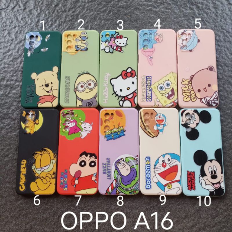 Soft case Oppo A16 gambar motif karakter cewek softcase softshell softsell silikon cover