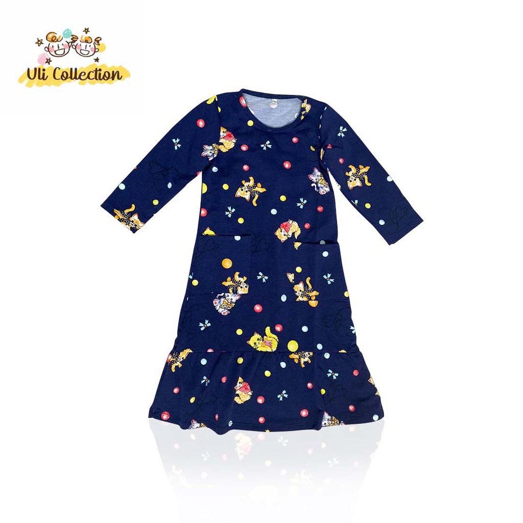 Uli Collection Gamis Anak Perempuan Bahan Kaos Baby Terry Uli Collection Gamis Anak Perempuan Bahan Kaos Baby Terry