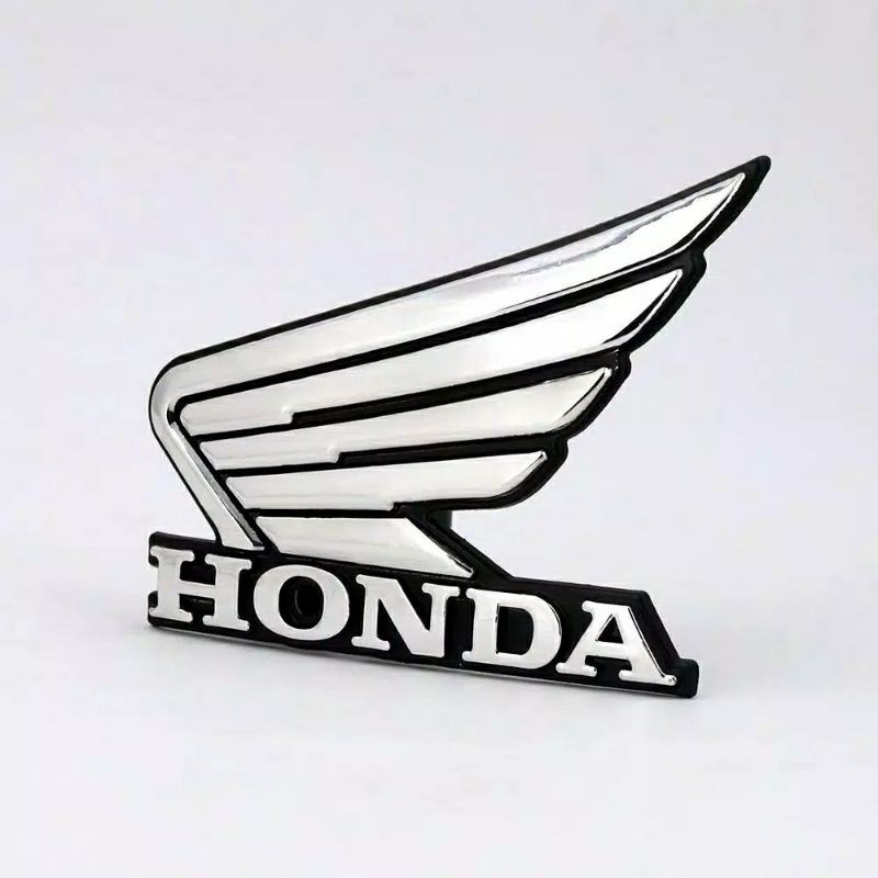 emblem 3D honda wings wing sayap honda 2 pcs kiri kanan alumunium