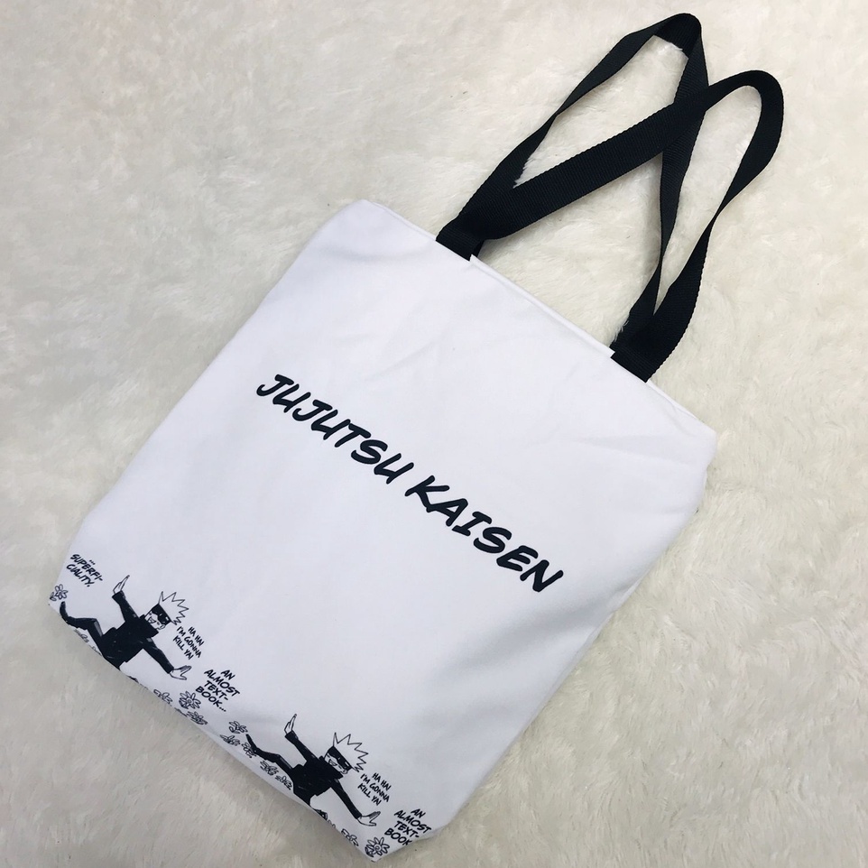 Totebag Premium Gojo Satoru White Anime Manga Jujutsu Kaisen Tas Anime