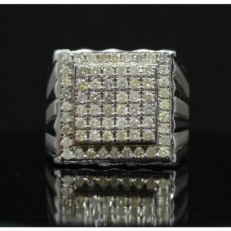 cincin berlian pria full berlian eropa ring perak ringsize 18/19