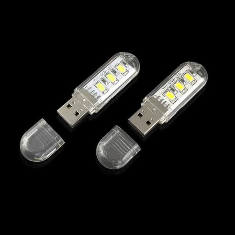 Led usb 3 mata led lampu malam lampu darurat lampu camping