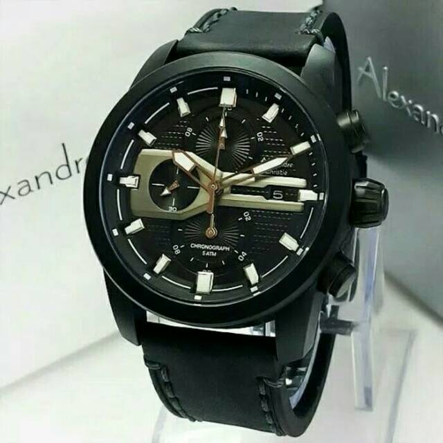 JAM TANGAN PRIA ALEXANDRE CHRISTIE AC 6270 FULL BLACK