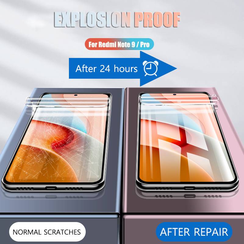 Hydrogel Film For Xiaomi Redmi Note 6 7 8 9 9S Pro Max K40 Screen Protector For Redmi 9A 9C 9T 8T 8A 7A 6A 10X Soft Film 1000D