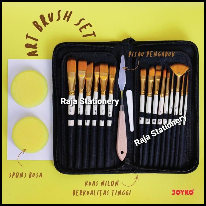 

Joyko Brush Full Set Scalpel Sponge / Set Kuas Lukis Lengkap Brs-12