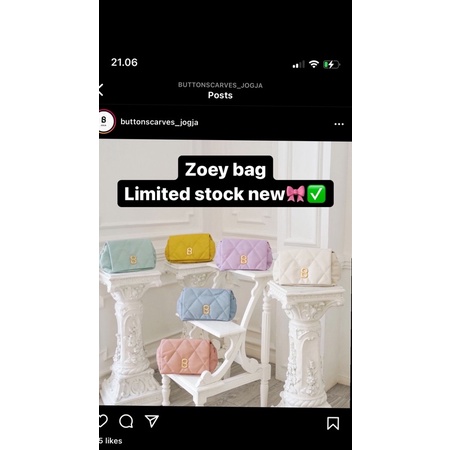 BUttonscraves zoey bag new lilac new lengkap