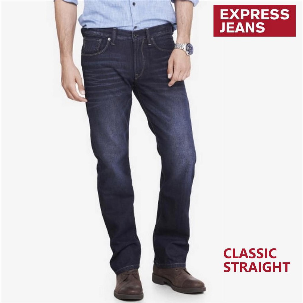 Celana Jeans Pria Branded EXPRESS Original Kingston Classic fit Straight leg murah sisa ekspor