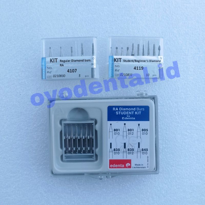 Dental diamond bur low speed RA / bur intan / student kit