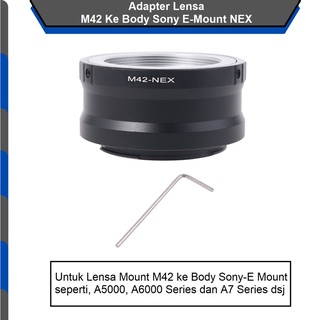ADAPTER Lensa M42 To Sony E-Mount NEX A6000 A7 Camera Body Converter