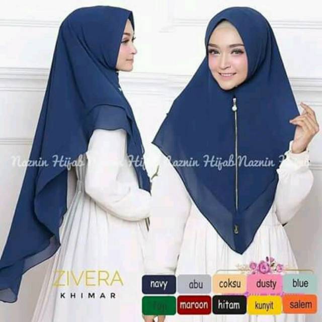 Jilbab Hijab Instan/Khimar Ziper Ceruty
