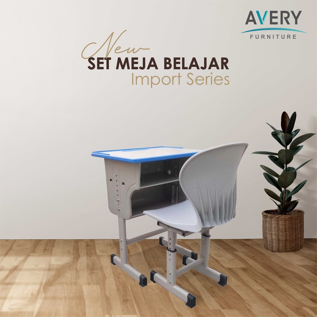 Avery - Meja Belajar Import / Meja Belajar Set Kursi / Meja Belajar Anak / Meja Sekolah