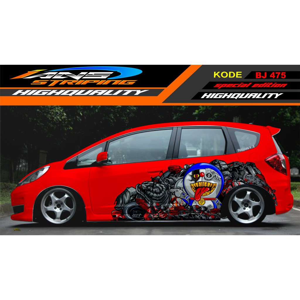 DECAL STICKER MOBIL JAZZ, BRIO, AGYA, YARIS, SWIFT, SIGRA / VARIASI STICKER MOBIL / STIKER MOBIL