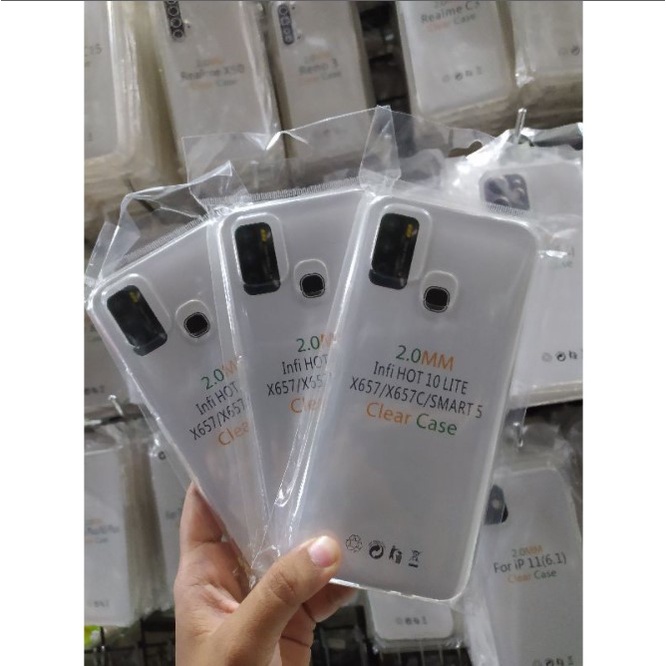 Case Infinix Hot 10 Lite Clear Case Tebal 2MM Transparant TPU Premium Softcase