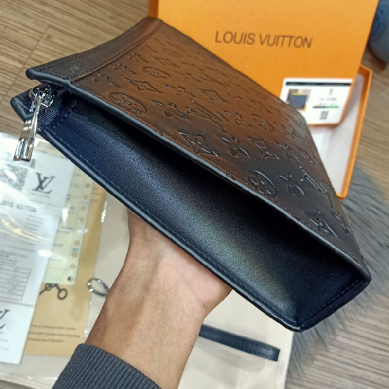 Clutch Lv Monogram Embos Handbag Tas Tangan premium impor