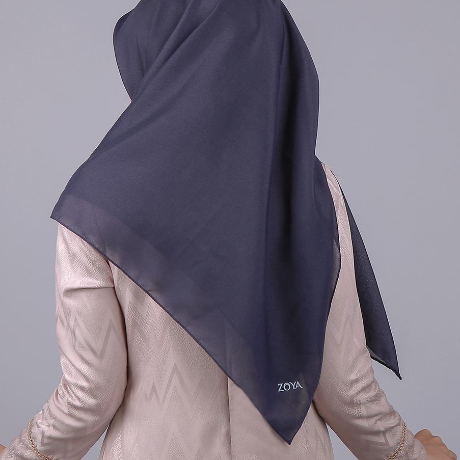 ♀ Zoya Scarf Kerudung Hijab Segiempat Aisha Plain ➣