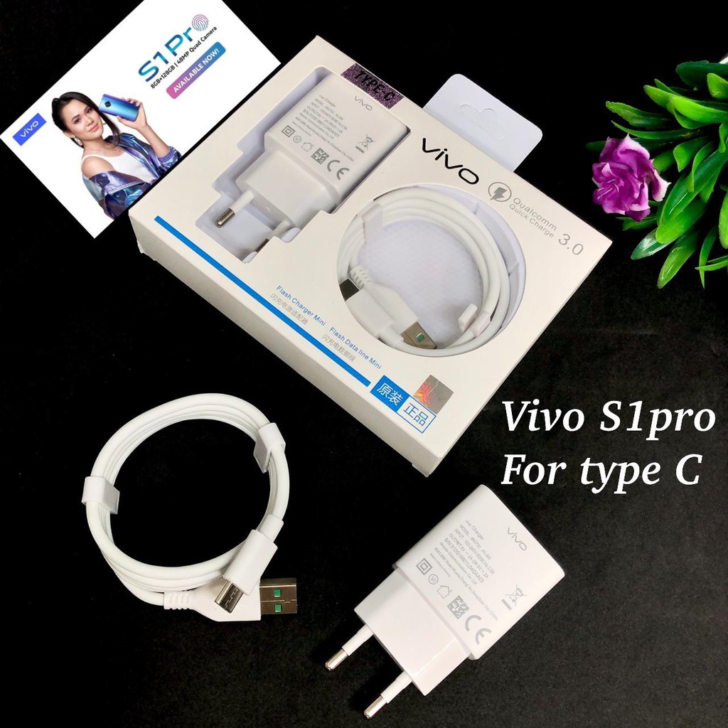 TRAVEL CHARGER ATAU CASAN VIVO Y17 MICRO-USB / S1 PRO TYPE-C 9V-2A CHARGER VIVO V11 PRO MICRO TYPE C ORIGINAL FAST CHARGING