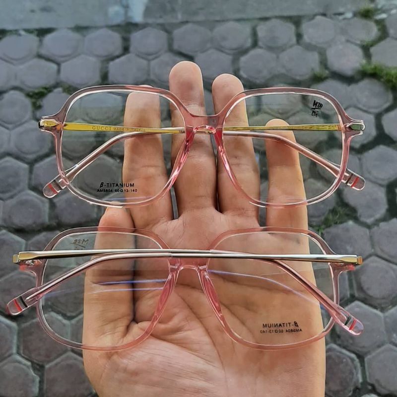 Kacamata Anti Radiasi Frame Gucci AM 5804 warna Pink