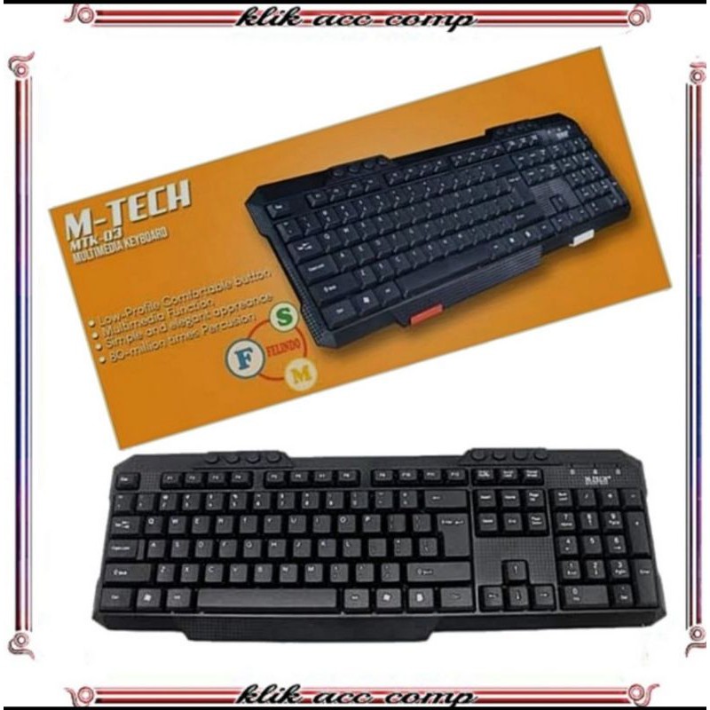 Keyboard usb mtk03 m tech / Keyboard Multimedia MTK 03
