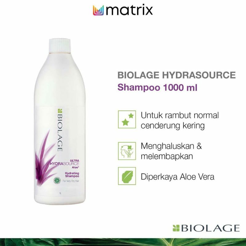 MATRIX SHAMPOO Biolage Hydrasource 1000ML - Shampo Rambut Kering