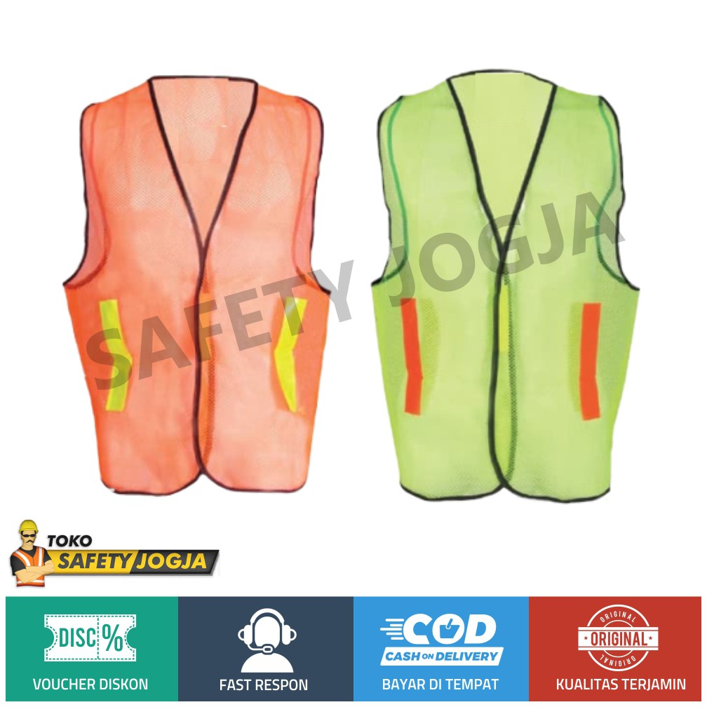 Rompi Proyek / Safety Vest /  Rompi murah Jogja / Tipe Jaring X Scotlight