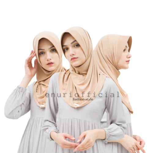 Kerudung Khimar Instan Hijab Sporty Pet Jersey Premium