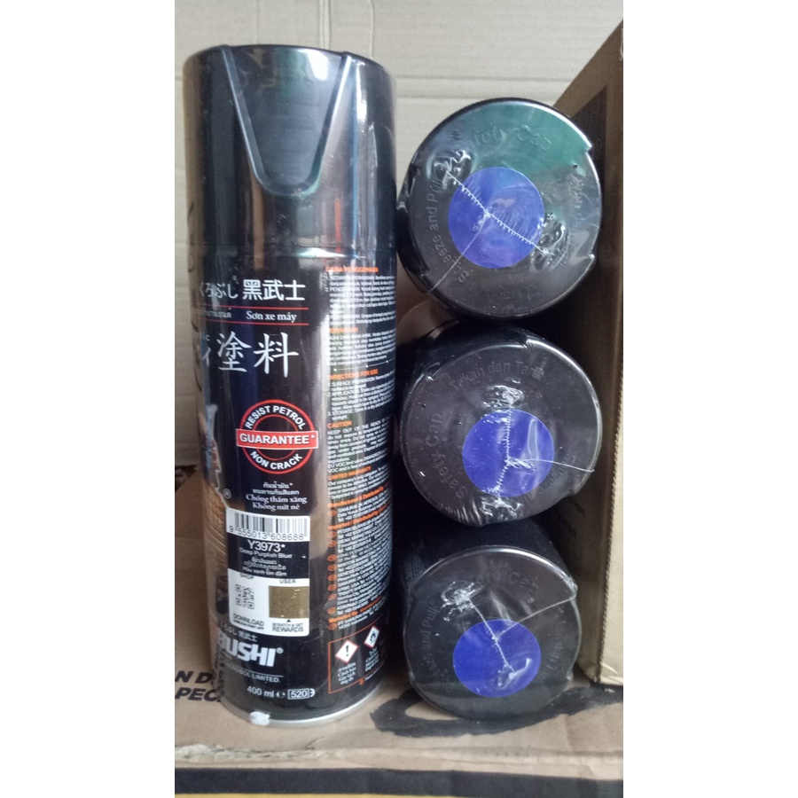 cat semprot samurai pilok pilox samurai deep purplish blue y3973* 3973 biru gelap 400ml