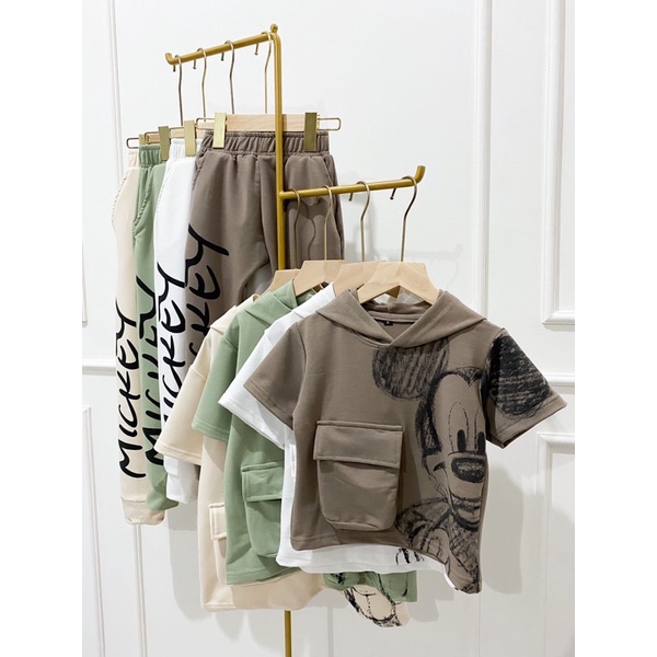 RACHIDKIDS / SETELAN ANAK MICKEY / SETELAN HOODIE ANAK LUCU / SETELAN ANAK MICKEY / BAJU MICKEY ANAK / HOODIE MICKEY SET