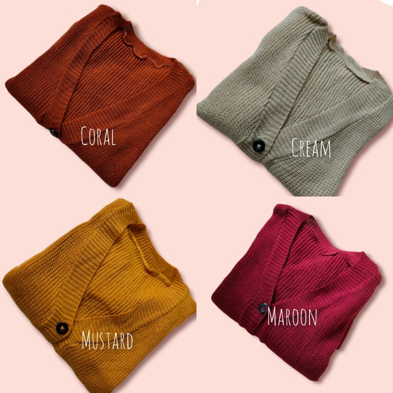 Cardigan Rajut Anak Mooya Jaket Rajut Usia 2-5 Tahun