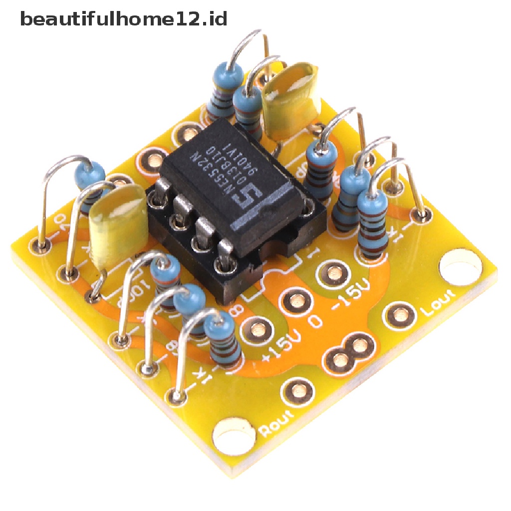 【beautifulhome12.id】 Dual OP Amp Board Preamp DC Amplification PCB for NE5532 OPA2134 OPA2604 AD826 .