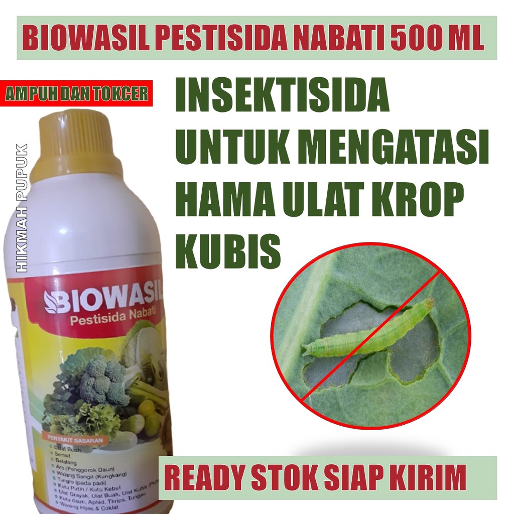 INSEKTISIDA ORGANIK BIOWASIL OBAT RACUN ULAT KUBIS PALING BAGUS - Pestisida Nabati Untuk Hama Ulat K