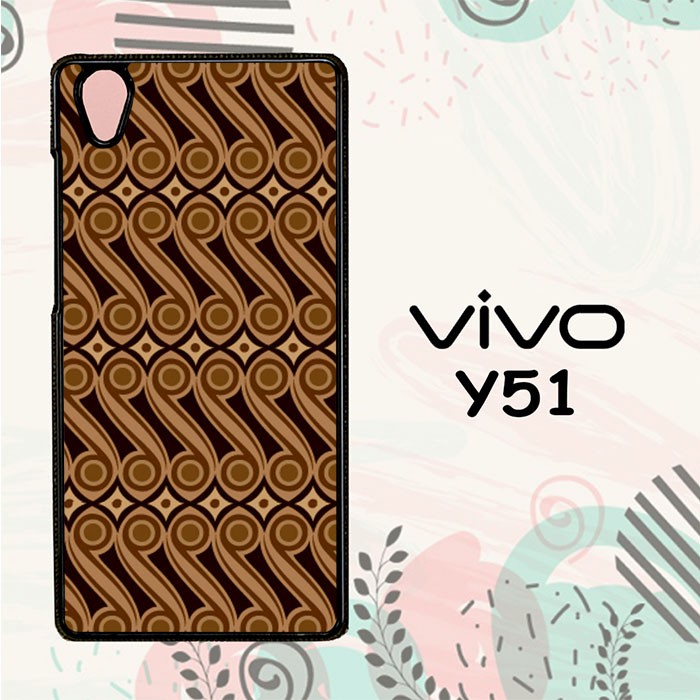Casing Vivo Y51 Custom Hardcase HP Batik Tradisional Wallpaper L0315