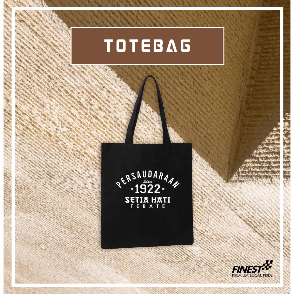 Tas Bahu ToteBag PSHT  Bahan Drill Premium Resleting Tali Kain 30 x 40 cm