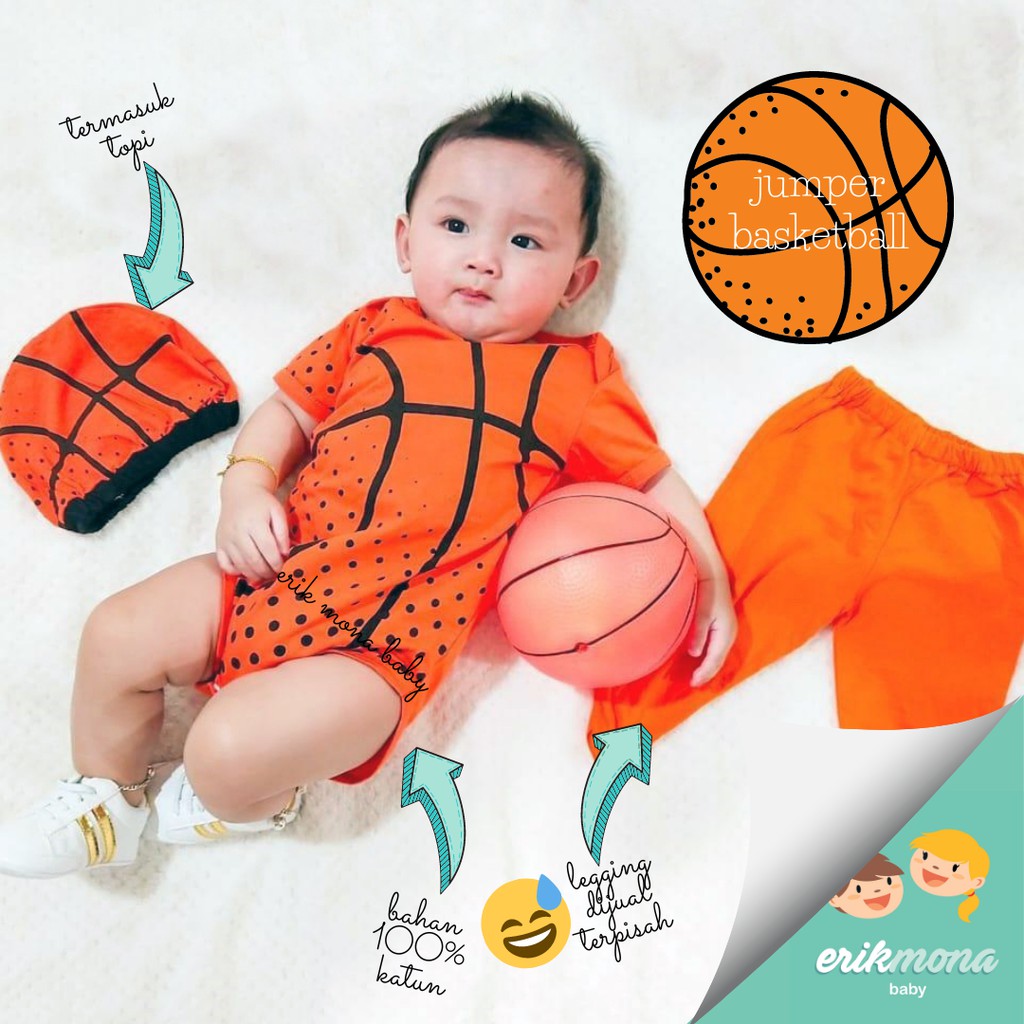 baju bayi jumper bayi lucu murah model bola basket basketball