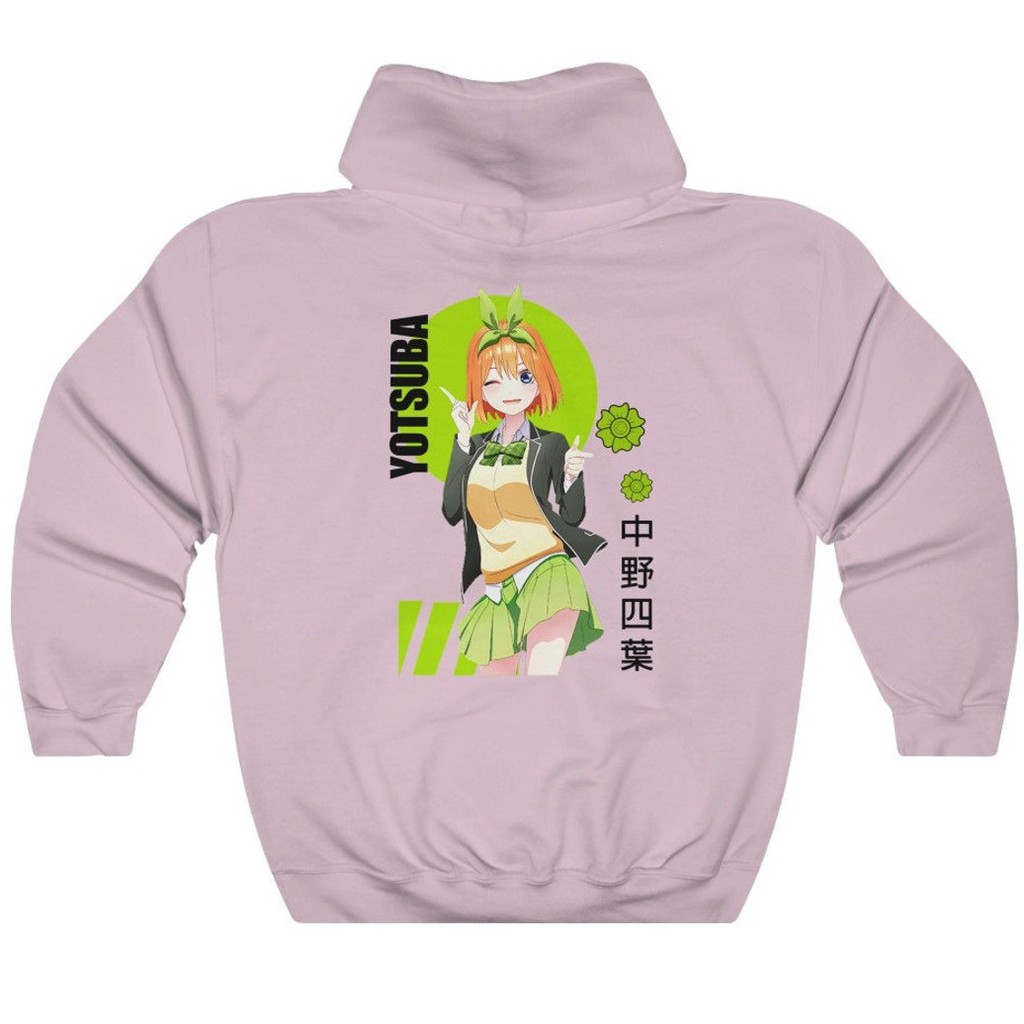 Hoodie Yotsuba Nakano Kawaii Unisex The Quintessential Quintuplets Cotton Fleece