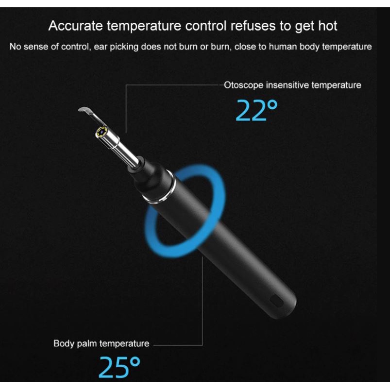 P40 Endoscope Ear Cleaning Spoon WIFI Earpick Korek Kuping Visual IOS Android Pembersih Endoskopi Telinga Visual HD 5MP Pembersih Kamera Mini 3.9mm