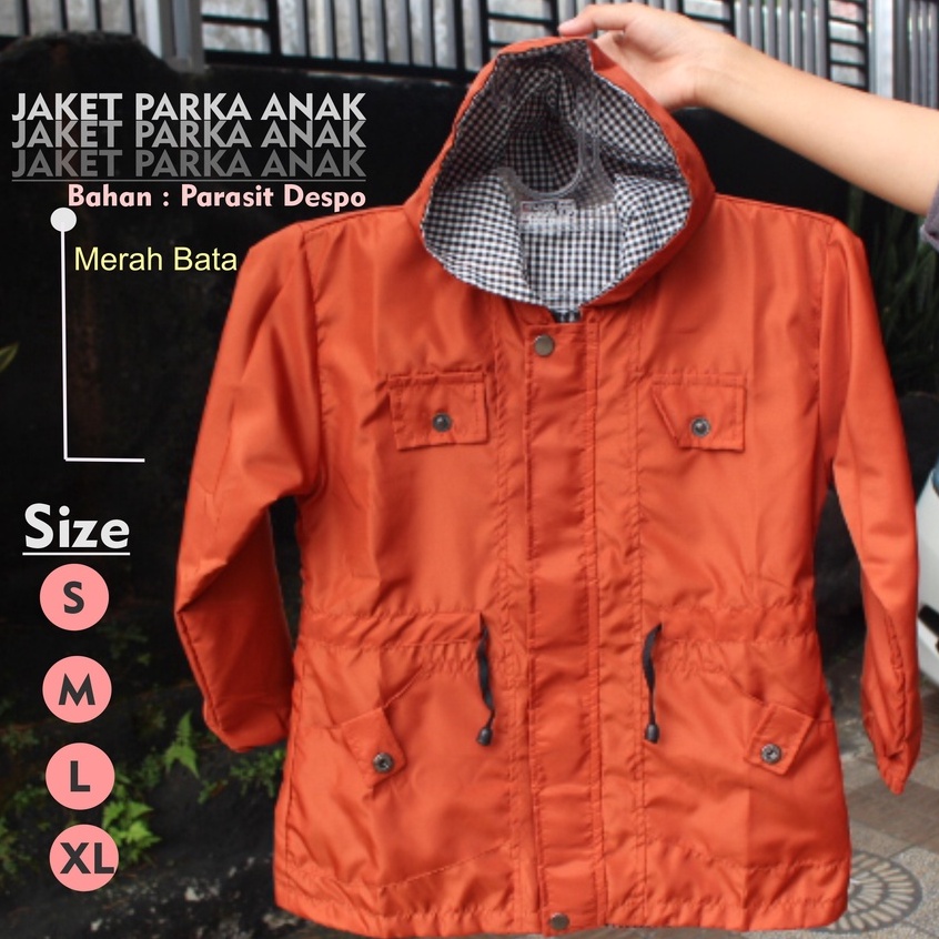 (TERMURAH)JAKET MURAH PARKA ANAK KEREN BISA CEWE COWO UMUR 2-12 TAHUN BAHAN PARASUT